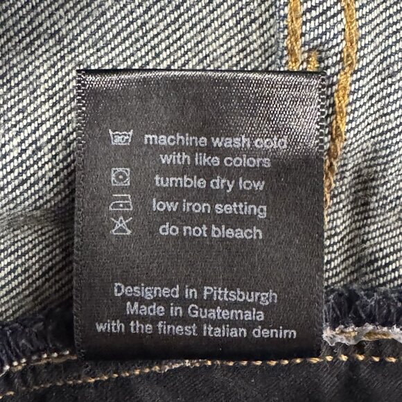 Revtown Jeans Mens 36x32 Blue Automatic Relaxed Straight Stretch Dark Wash Denim - Picture 7 of 12